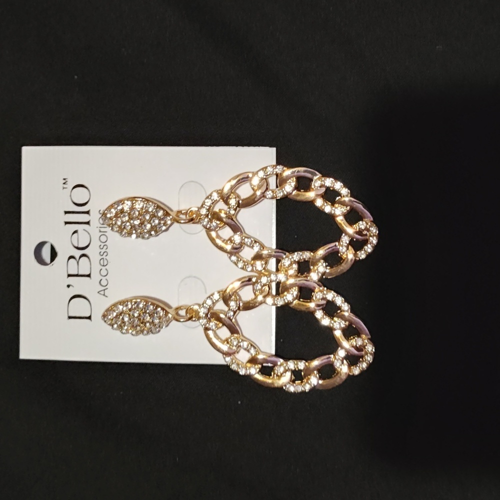 D Bello gold tone post earrings